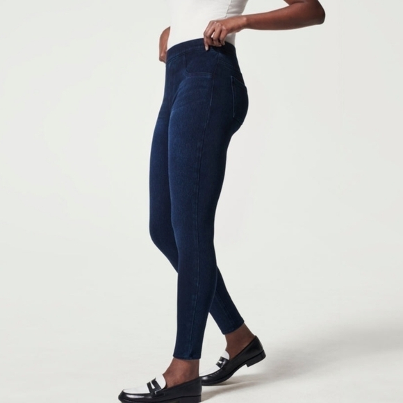 SPANX Jean-ish Ankle Leggings In Twilight Blue - Picture 2 of 13